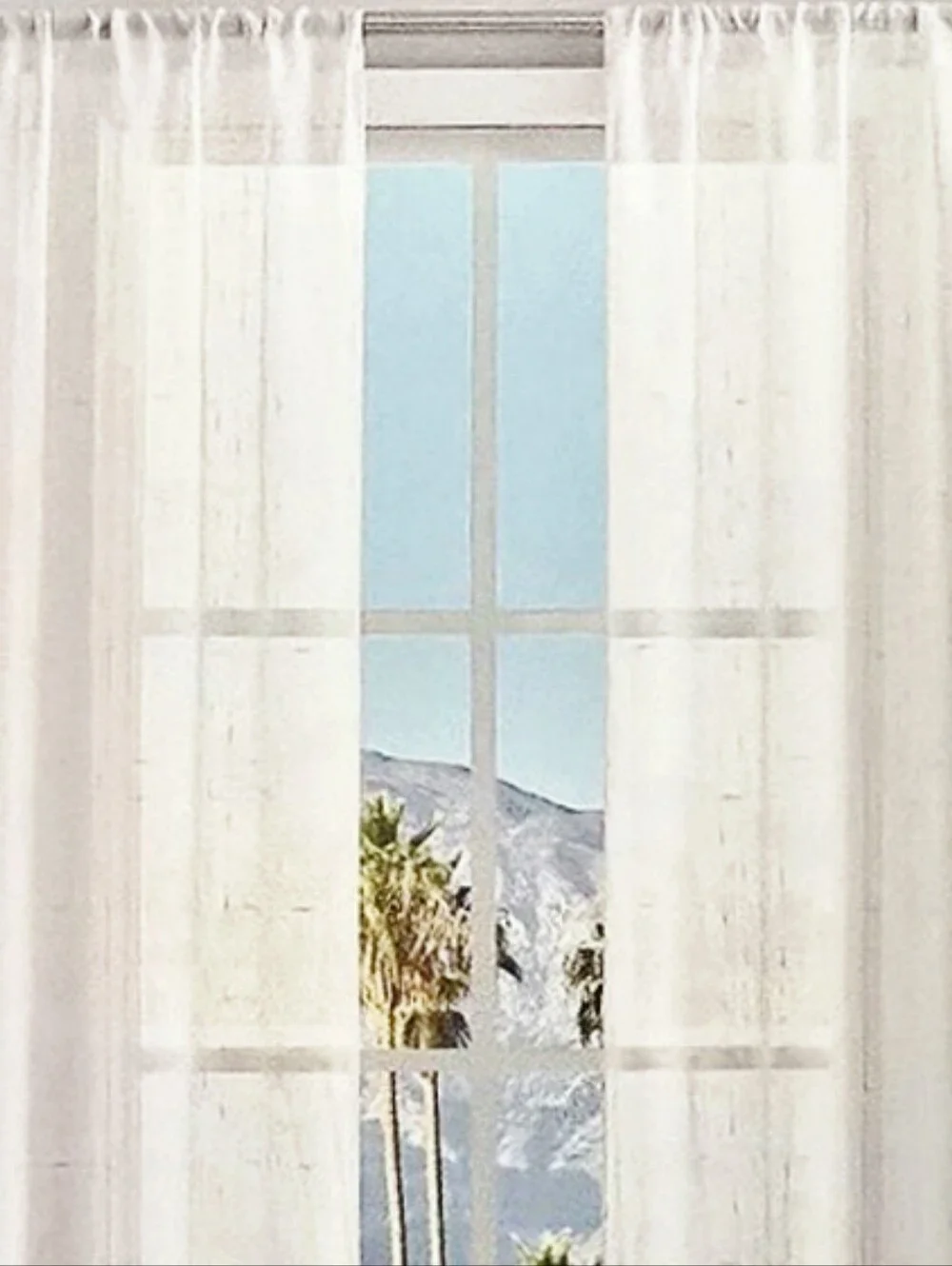 Juicy Couture Home Two Rod Pocket Window Panels- White/Silver